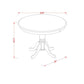 Antique Round Acacia Wood Dining Table in Natural