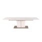 110.2" Modern Solid Wood Top Dining Table in Matte White